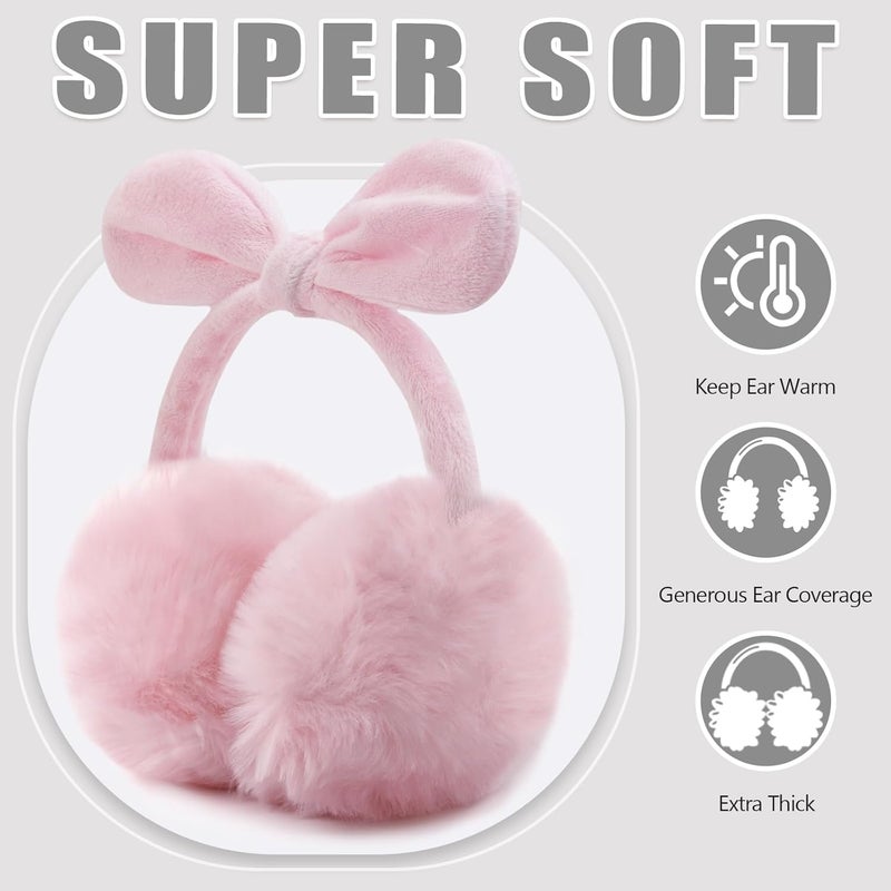FSTEOE Winter Ear Muffs Women Warm Earmuff Girls Ear Warmers Soft Plush Outdoor Adjustable Ear Cover - Image 5